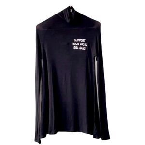 Daydream Nation Support Your Local Girl Gang Turtleneck Dress Sz XS